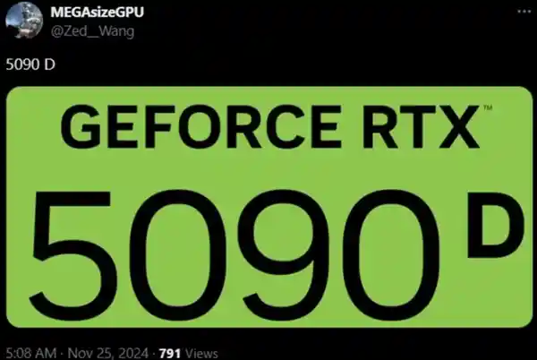 全新英伟达RTX 5090D问世，性能强劲，规格完全追平原版5090！