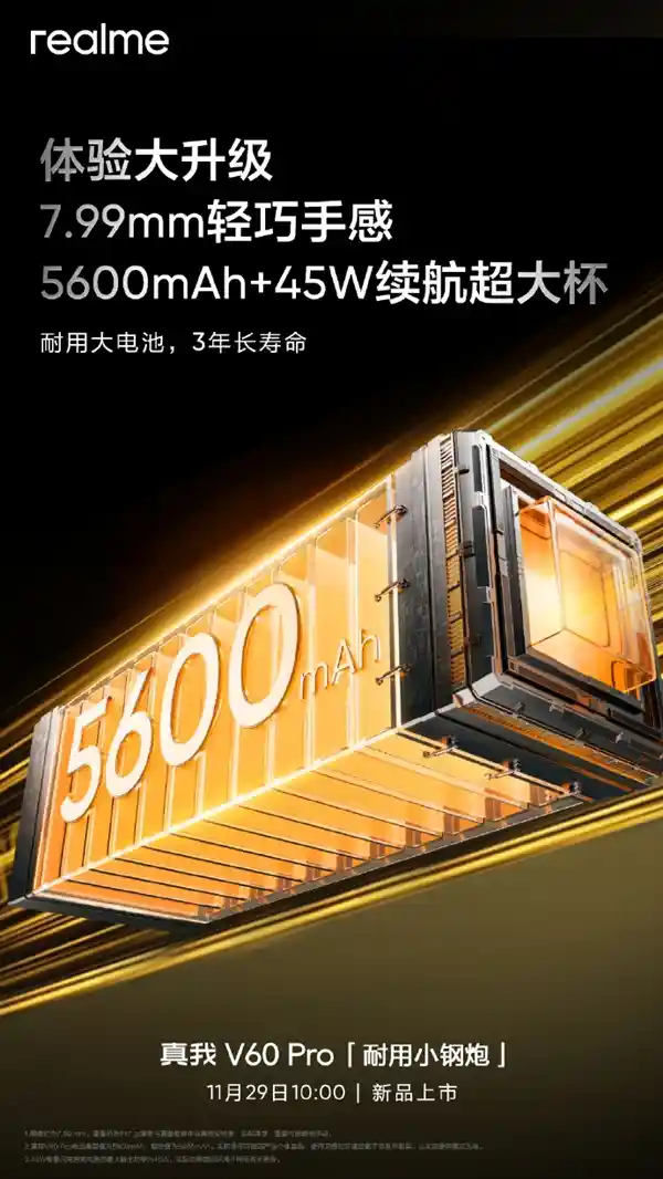 真我V60 Pro正式发布：首款通过国家军用标准抗冲击测试的坚固手机！