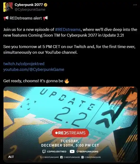 《赛博朋克2077》全新版本火爆来袭！
