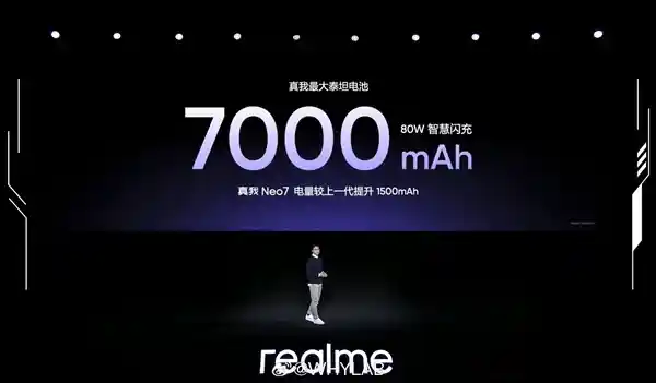 真我Neo7震撼发布：7000mAh泰坦电池搭载，续航能力无敌！