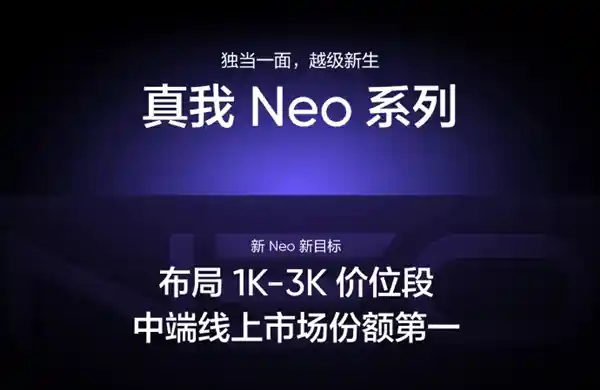 真我Neo系列独立品牌首发：即将推出1K-2K价位全新力作