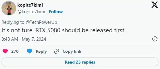RTX5080登顶显存速度，超越RTX5090！