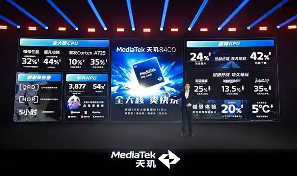 「性能与能效双赢！天玑8400处理器全大核低频表现惊艳，超越8G3」