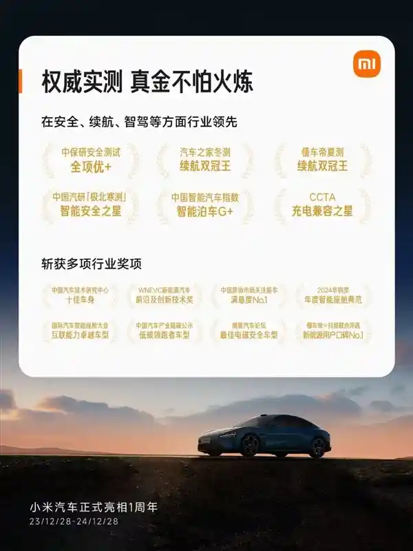 小米SU7引领行业潮流，百万网友共赞！