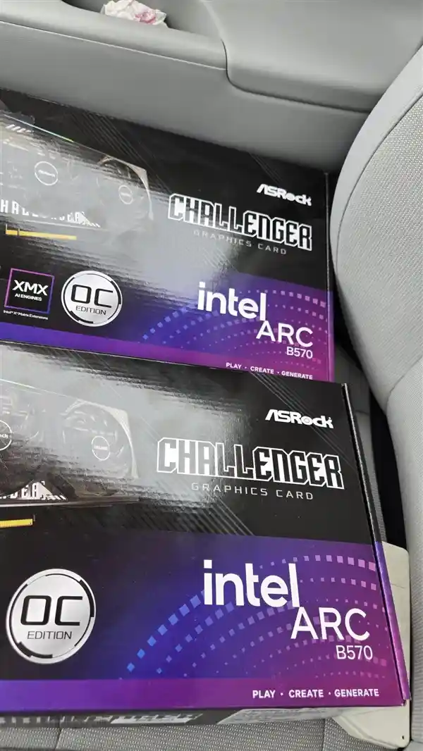 用户提前购买到两块Intel Arc 570显卡！正式发布仅剩4天！