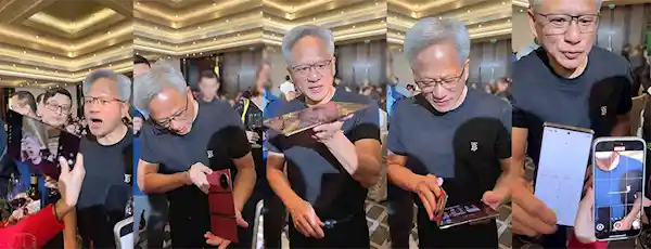 英伟达CEO黄仁勋惊叹华为三折叠技术 看川剧变脸效果称奇