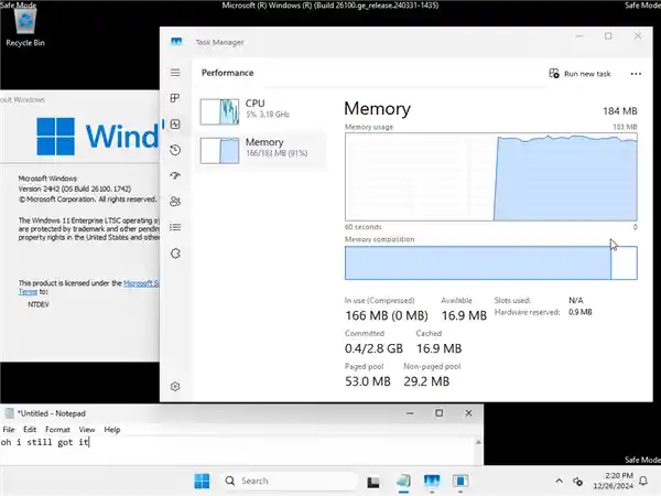 开发者突破极限！184MB内存成功运行Windows 11