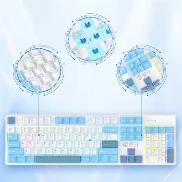 [全新登场：攀升空蓝G104机械键盘，引爆你的感官新体验]